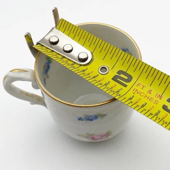 Schumann Arzberg Germany Demitasse Small Child Cup Saucer Set Rose Forget Me Not - Picture 12 of 13